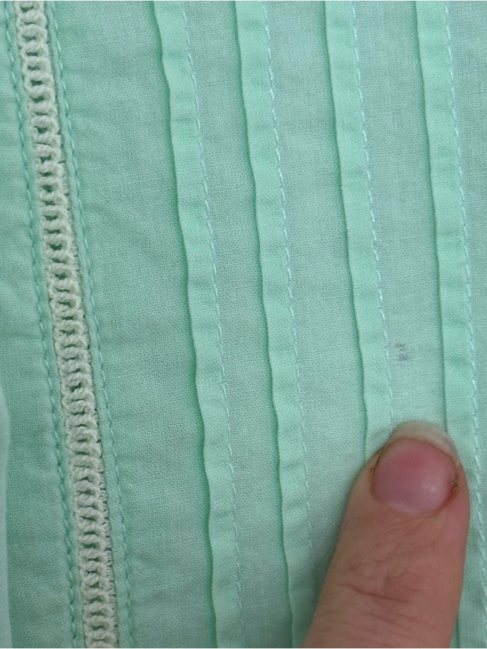 Vintage RELATIVITY 100% Cotton Mint Green Button up Embroidery Sz Plus 1X Boho - Picture 14 of 16